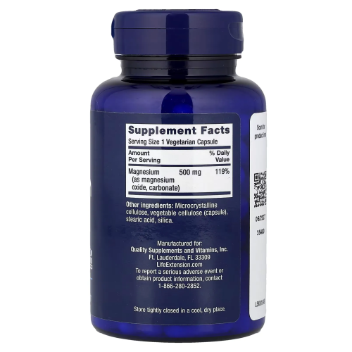 LIFE EXTENSION Magnesium Caps 500 mg, 100 vcaps - 1
